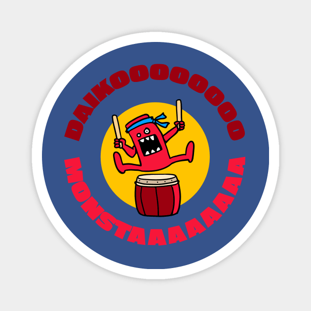 Taiko monster lettering Magnet by schlag.art